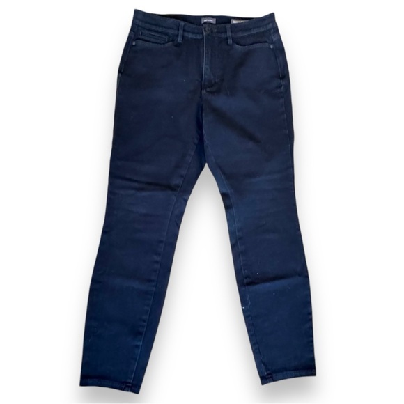 J Jill Sz 8 Black Denim Premium Flex High Rise Legging Jean Cotton Poly Spandex - Picture 2 of 8